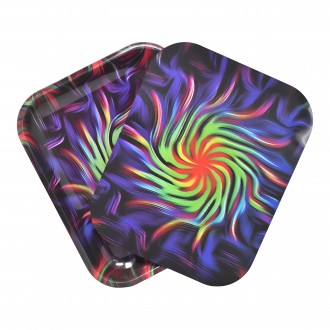 Assorted Design 3D Rolling Tray w/ Lid 13.5"x10.7" - [LTL100]