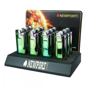 Newport Zero Wheel Torch Lighter - Icy Green - 12ct Display [NZL123]