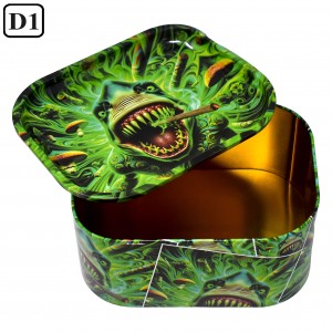 Groovy Design Rolling Tray with Storage Box 7" X 5.5"