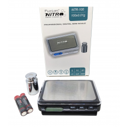 Fuzion Scale with AAA Battery 100 x 0.01g - Black [NTR100W] 