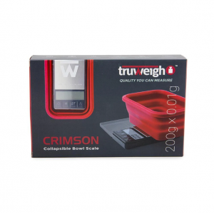Truweigh Crimson Collapsible Bowl Scale - 200g X 0.01g - Black / Red Bowl 