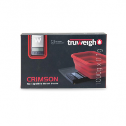 Truweigh Crimson Collapsible Bowl Scale - 1000g X 0.1g - Black / Red Bowl