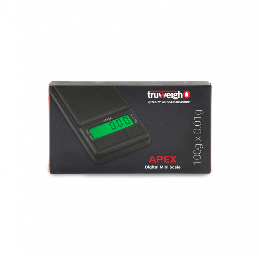 Truweigh APEX Digital Mini Scale - 100g x 0.01g - Black