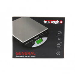 Truweigh General Compact Bench Scale - 8000g x 1g - Black