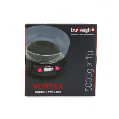 Truweigh Vortex Digital Bowl Scale - 5000g x 1g - Black