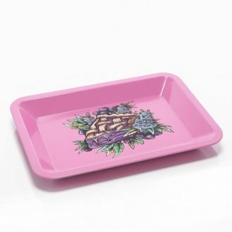 Cosmic Hits 5" x 7" Small Metal Rolling Tray – Assorted Designs