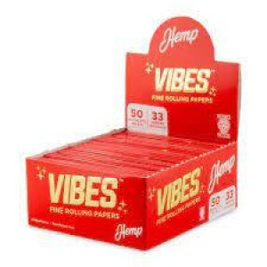 Vibes Hemp King Size Paper-50CT (RED)