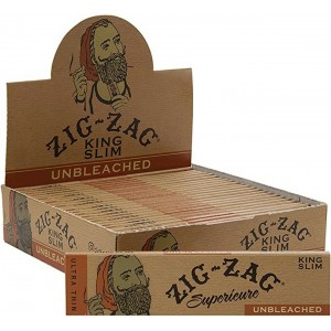 Zig Zag Unbleached Wide Tips - (Display of 50)