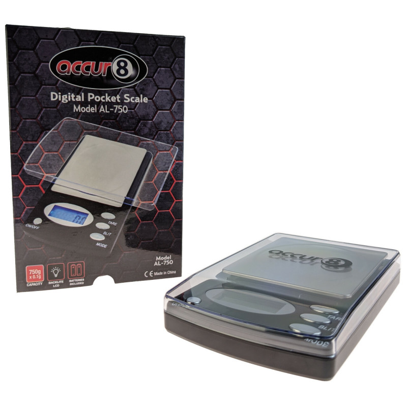 Accur8 Pocket Scale 750g x 0.1g [AL-750] 
