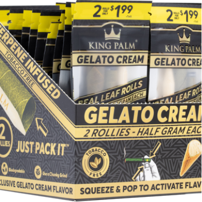 King Palm 2 pack Cones Pre-Price 1.99 - Rollie Size - (Display of 20)