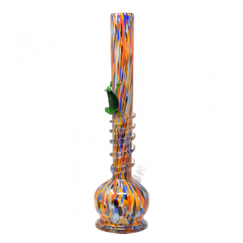 18" Long Frog Wrapped Soft Glass Water Pipe – Glass On Glass