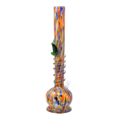 18" Long Frog Wrapped Soft Glass Water Pipe – Glass On Glass