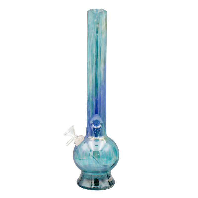 18" Long Neck Bubble Base Soft Glass Water Pipe – Glass-on-Glass