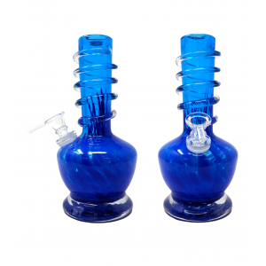 8" Color Climbing Soft Glass Water Pipe - Glass On Glass [A034]