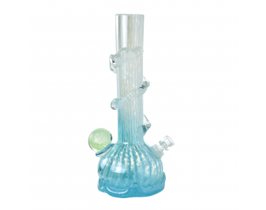 12" Bubble Ball Soft Glass Water Pipe - Glow In The Dark