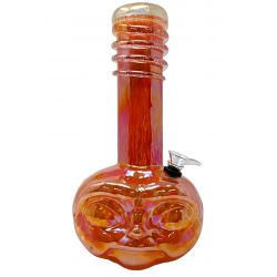 11.5" Alien Face Soft Glass Water Pipe - GOR [E1121]