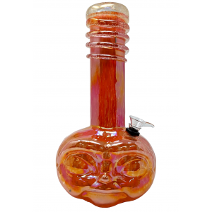 11.5" Alien Face Soft Glass Water Pipe - GOR [E1121]