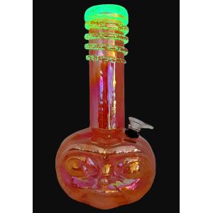 11.5" Alien Face Soft Glass Water Pipe - GOR [E1121]