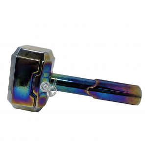 14" Hammer Rainbow Soft Glass - Glass On Glass [E1122G]