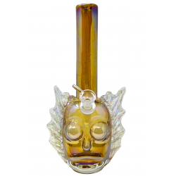 12" Character W/ fancy Glow in the Dark Hair Soft Glass Water Pipe - GOG [E1126G]