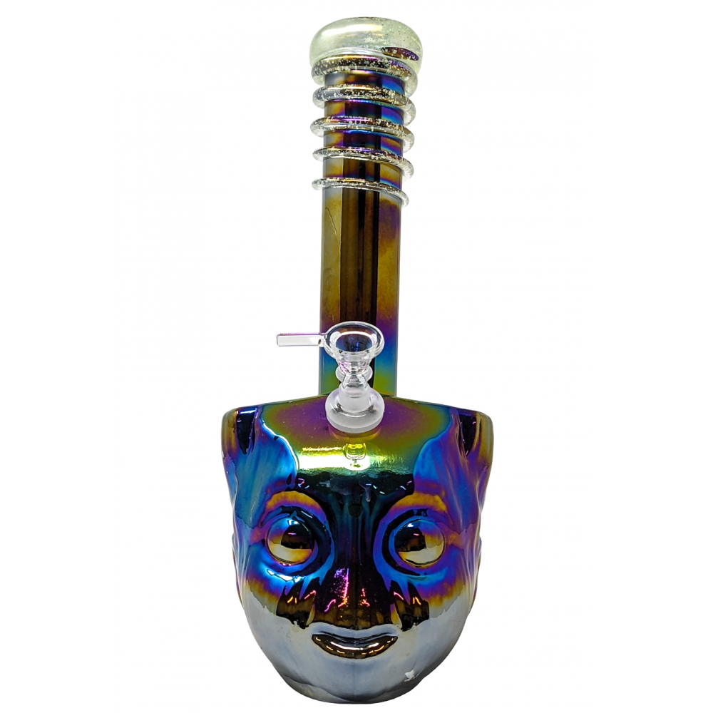 12.5" Wood Baby Soft Glass Water Pipe - GOG [E1127G]