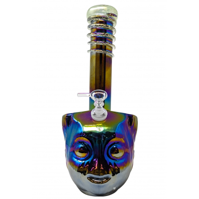 12.5" Wood Baby Soft Glass Water Pipe - GOG [E1127G]