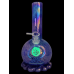 10" Octopus w/ Glow in Dark Side Eyes Soft Glass Water Pipe - GOG [E1128G]