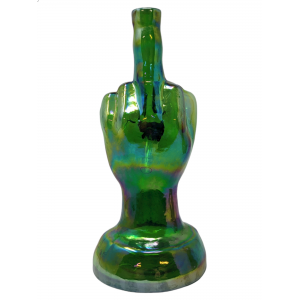 10" Middle Finger Soft Glass - Glass On Rubber [E1151] 