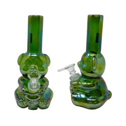8" Teddy Bear Soft Glass Water Pipe - Glass On Glass [E1171G]