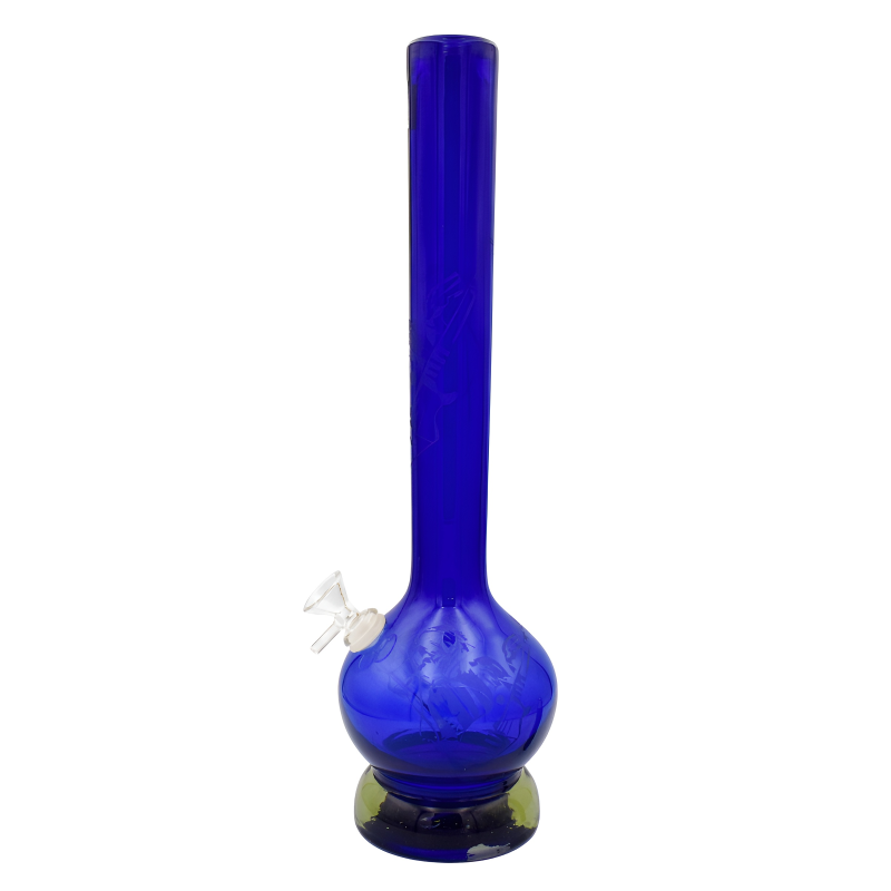 17" Frosted Thick-Bottom Glass Water Pipe – Glass On Glass