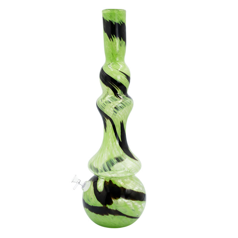 19" Fancy Taper Soft Glass Water Pipe – Glass on Glass