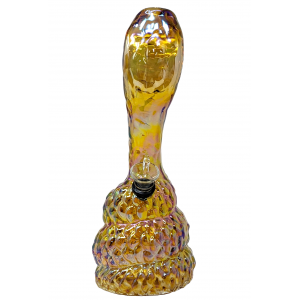 10" King Cobra Snake Soft Glass Water Pipe - GOR [E2301]