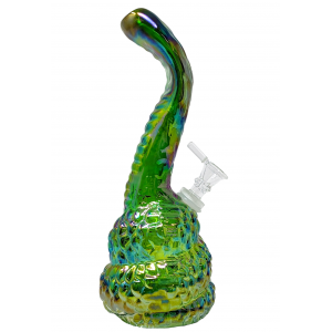 10" King Cobra Snake Soft Glass Water Pipe - GOG [E2301G]