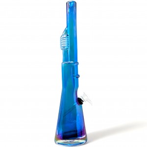 15" Shot Gun Soft Glass Beaker Water Pipe - Glass On Rubber [E2304-1]
