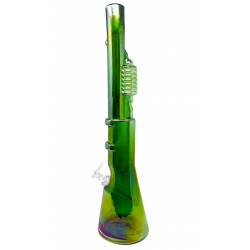 21" Shot Gun Soft Glass Beaker Water Pipe - Glass On Glass [E2304G]