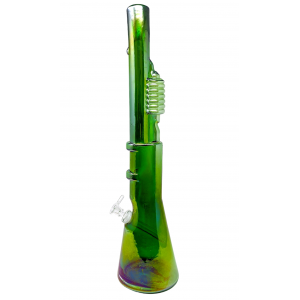 21" Shot Gun Soft Glass Beaker Water Pipe - Glass On Glass [E2304G]