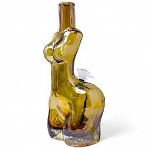10" Model Soft Glass Water Pipe - Glass On Rubber [E2307]