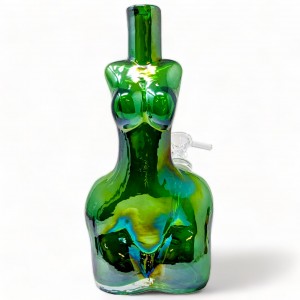 10" Model Soft Glass Water Pipe - Glass On Glass [E2307G]