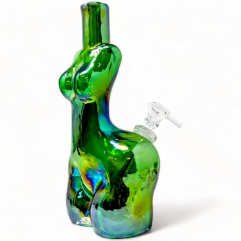 10" Model Soft Glass Water Pipe - Glass On Glass [E2307G]