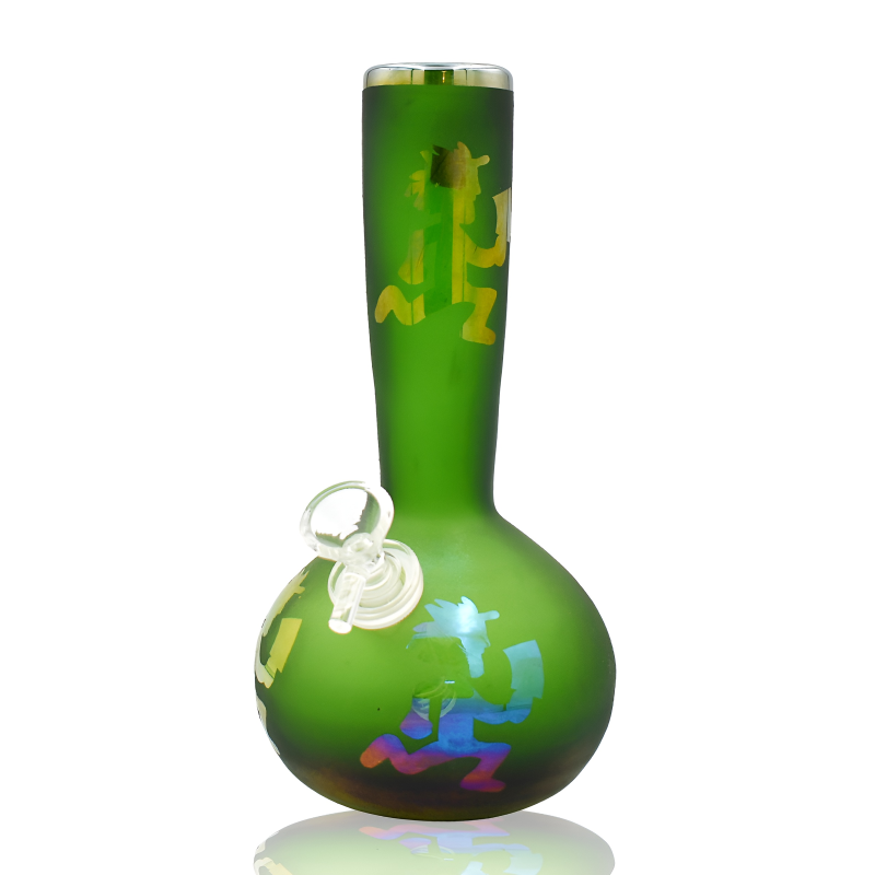 9" Frosted Hatch Soft Glass Water Pipe – Glass on Glass
