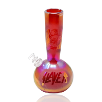 9" Frosted Bubble Slay Soft Glass Water Pipe - Glass On Glass
