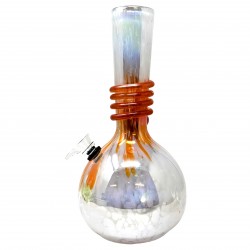11" Globe With Wrap Soft Glass Water Pipe - Glass On Rubber [E5802] 