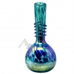 11" Globe With Wrap Soft Glass Water Pipe - Glass On Glass [E5802G]