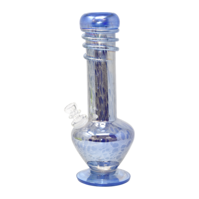 10" Fab Egg Wrapped Soft Glass Water Pipe - Glass On Glass