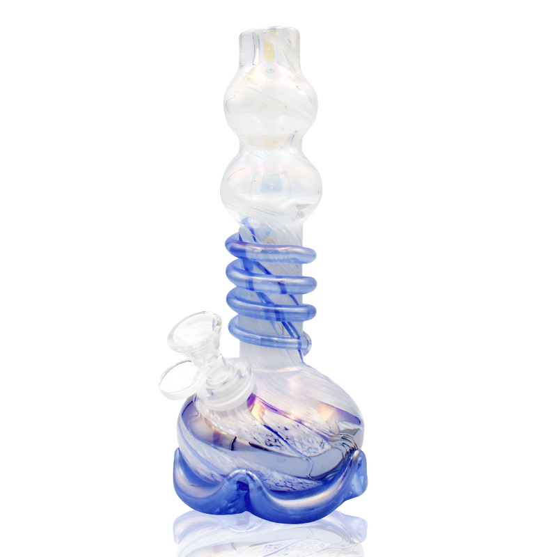 8" Twisted Sisters Spiral Wrap Soft Glass Water Pipe