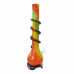 16 inch color swirl tripod soft glass water pipe glass on glass