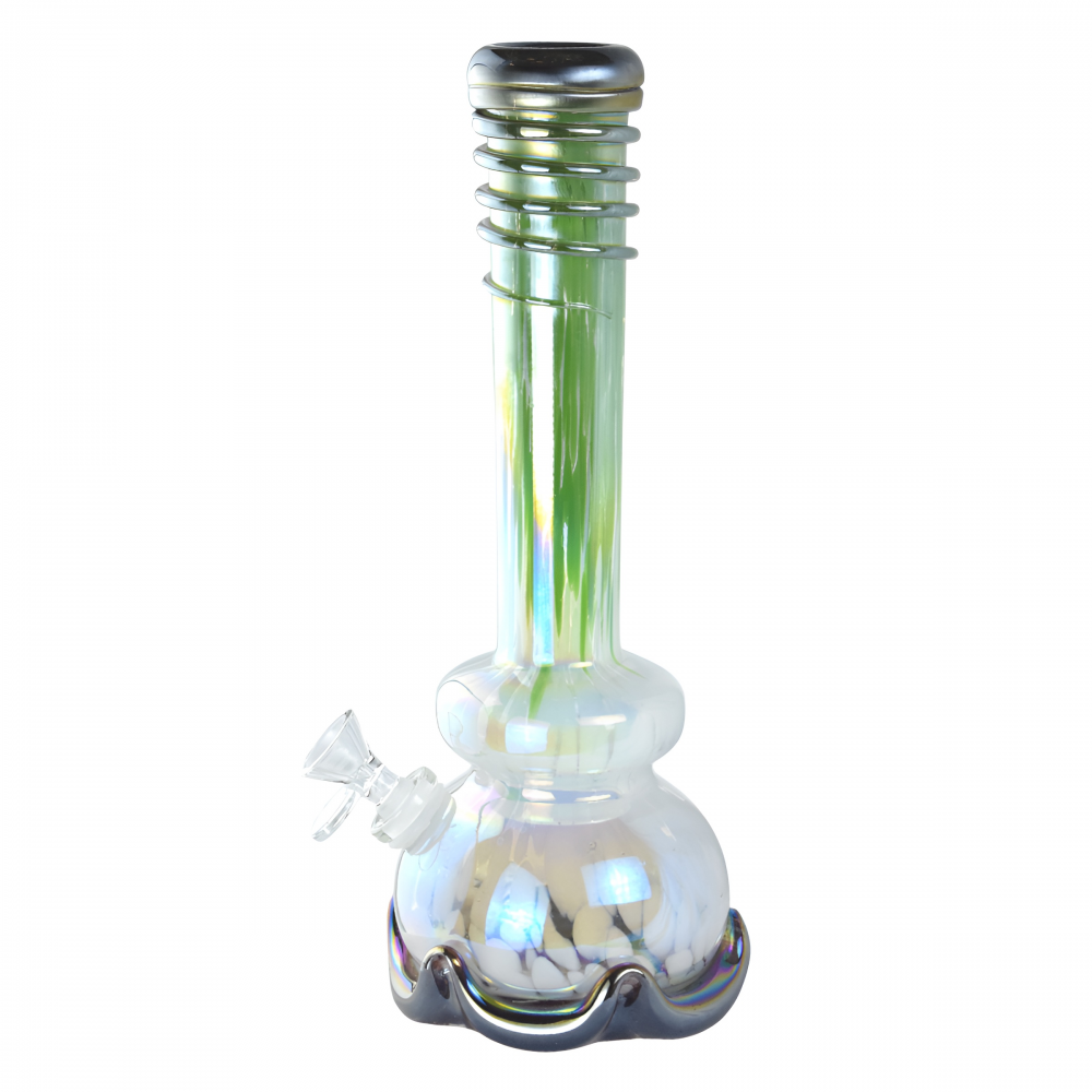 12" Straw Hat Soft Glass Water Pipe – Glass-On-Glass