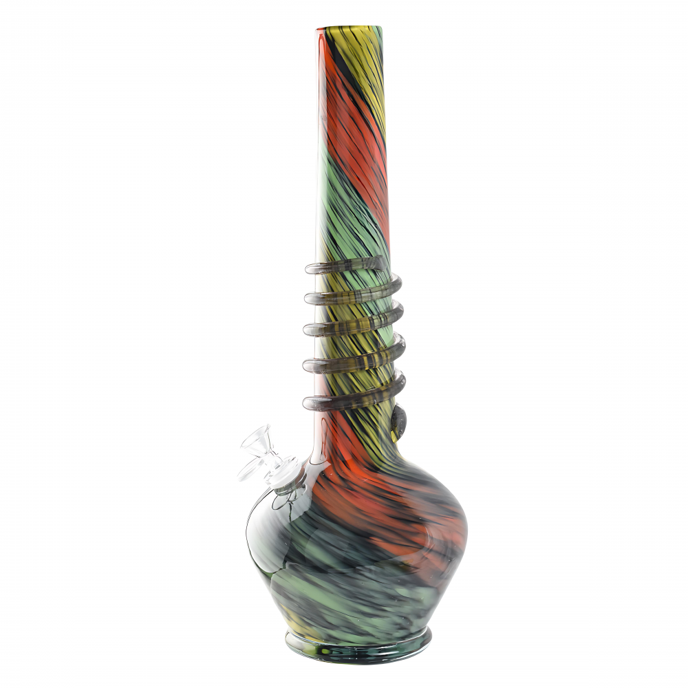 16" Genie Bottle Wrap Soft Glass Water Pipe – Glass-On-Glass Bong