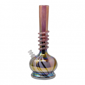 14" Flat Belly With Wrap Soft Glass Water Pipe – Glass On Glass