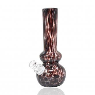 8" Dual Bubble Base Soft Glass Water Pipe